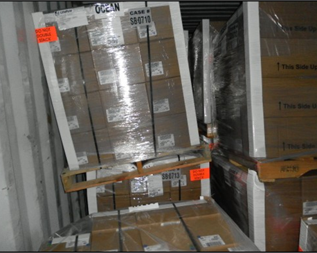 Image of boxes falling over